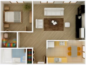 HalleyAssist in the home - 3D floor plan